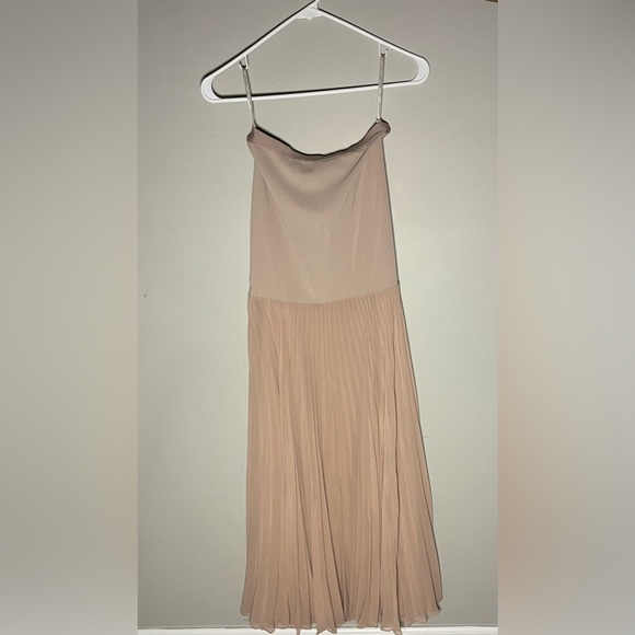 Herve Leger long strapless bare dress